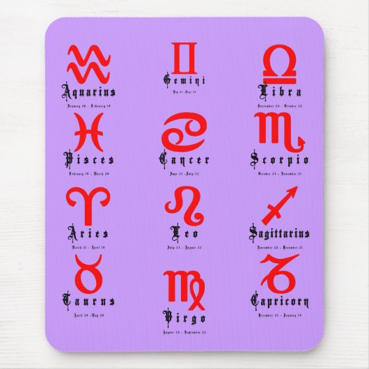 Tapis De Souris Horoscope (Devant)