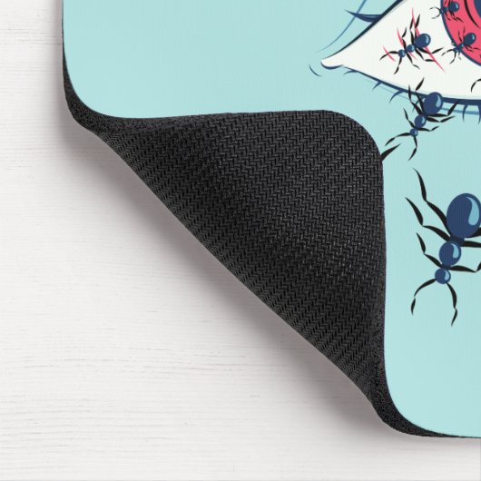 Tapis De Souris Horreur Art Déplaisant Crawling Insectes Oeil (Coin)