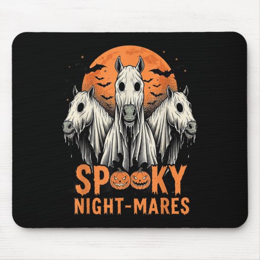 Tapis De Souris Horreur Retro Soky Night Jes Chevaux Boo Ghosts Ha (Devant)