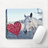 Tapis De Souris HORSE coeur Valentine (Avec souris)