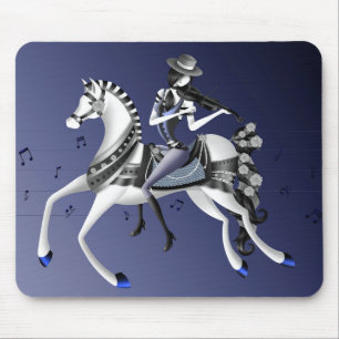 Tapis De Souris Horse équitation Violoniste Marine Mouse pad