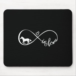 Tapis De Souris Horse Infinity Symbole Amour Cheval Équitation