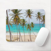 Tapis De Souris Horse Plage tropicale avec Palmiers (Avec souris)