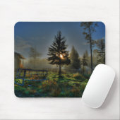Tapis De Souris Horse Ranch Sunrise Nature Photo (Avec souris)