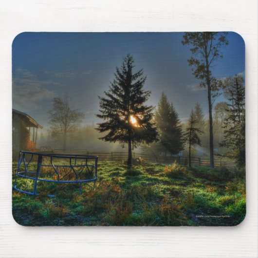 Tapis De Souris Horse Ranch Sunrise Nature Photo (Devant)
