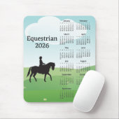 Tapis De Souris Horseback Riding Design 2026 Calendar Mouse Pad (Avec souris)