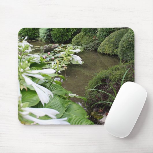 Tapis De Souris Hosta dans un jardin zen Mousepad (Avec souris)