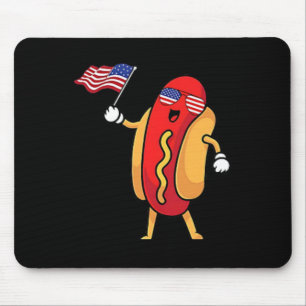 Tapis De Souris Hot Dog Pocket Drapeau Américain Liberté Patriotiq