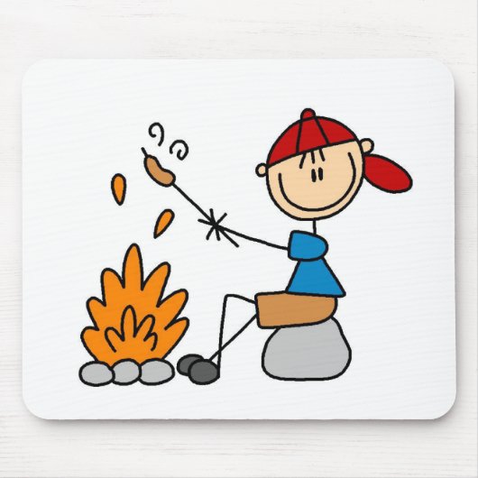 Tapis De Souris Hot-dogs sur le feu de camp Mousepad (Devant)