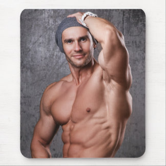 Tapis De Souris Hot Guy Sexy Shirless Man Hunk Flex Muscles