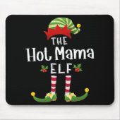 Tapis De Souris Hot Mama Christmas Elf Matching Pajama X-mas Party (Devant)