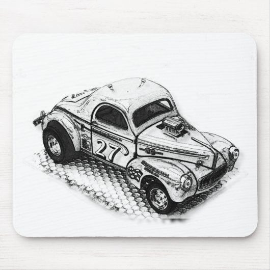 Tapis De Souris Hot rod de Willy 27 (Devant)
