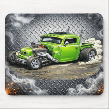 Tapis de souris Hot Rod personnalisé – Pour les am