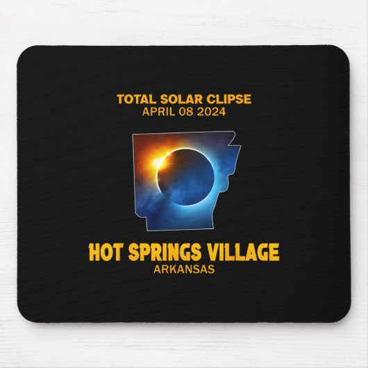Tapis De Souris Hot Springs Village Arkansas 2024 Total Solar Ecli (Devant)