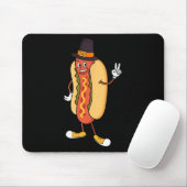 Tapis De Souris Hotdog Thanksgiving Day Drôle Nourriture Automne F (Avec souris)