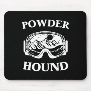 Tapis De Souris Hound Powder Snowboard Ski Hiver Sport Top