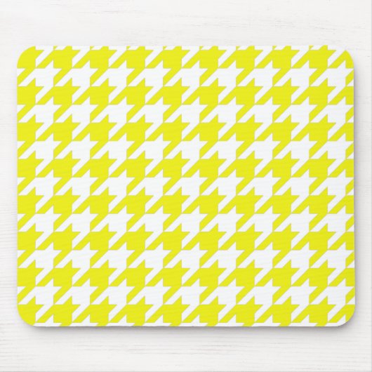 Tapis De Souris Houndstooth élégant au citron (Devant)