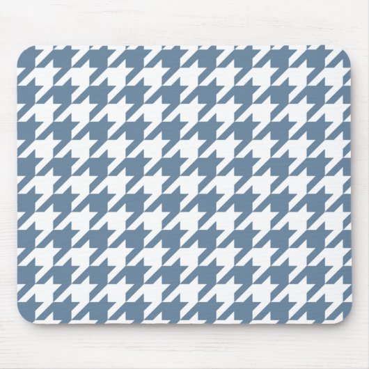 Tapis De Souris Houndstooth élégant gris français (Devant)