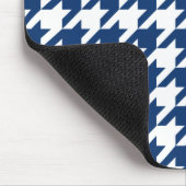 Tapis De Souris Houndstooth Élégant Marine (Coin)