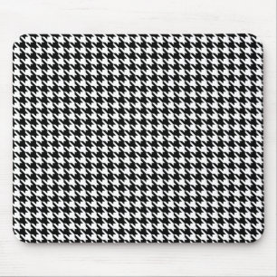 Tapis De Souris Houndstooth moderne noir à Emporiomoffa