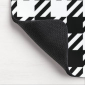 Tapis De Souris Houndstooth noir et blanc (Coin)