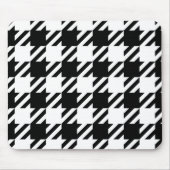 Tapis De Souris Houndstooth noir et blanc (Devant)