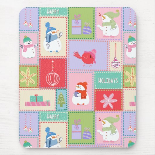 Tapis De Souris Housse iPad timbres de Noël (Devant)