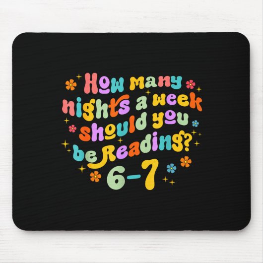 Tapis De Souris How Many Nights Reading 67 Funny Meme Six Seven Te (Devant)
