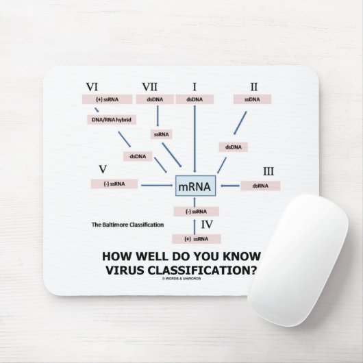 Tapis De Souris How Well Do You Know Virus Classification ? (Avec souris)