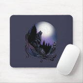 Tapis De Souris Howling Wolf (Avec souris)