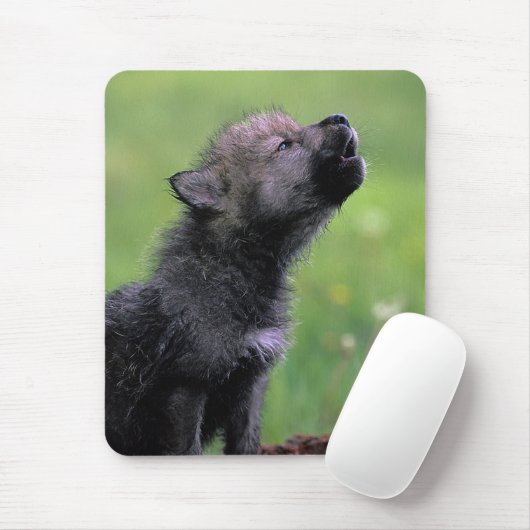 Tapis De Souris Howling Wolf Cub (Avec souris)