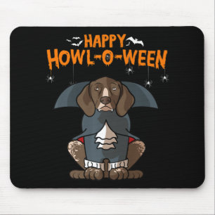 Tapis De Souris Howloween Chien Pointer Allemand À Poil Court Hall
