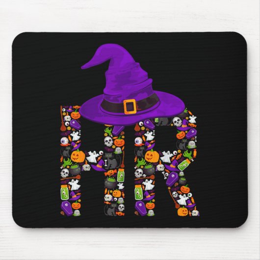 Tapis De Souris Hr Witch Human Resources Pumpkin Halloween Costume (Devant)