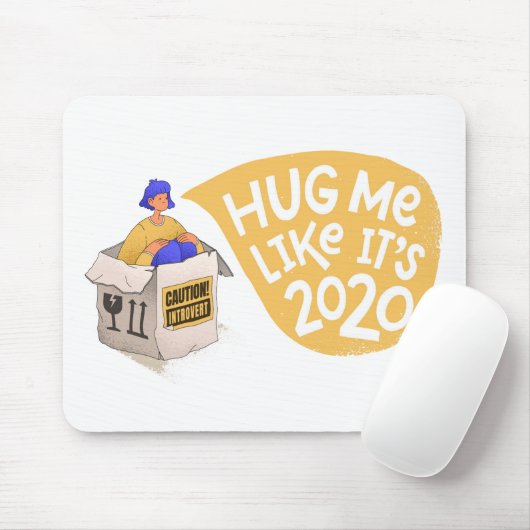 TAPIS DE SOURIS HUG ME COMME C'EST 2020 ILLUSTRATION DESIGN (Avec souris)