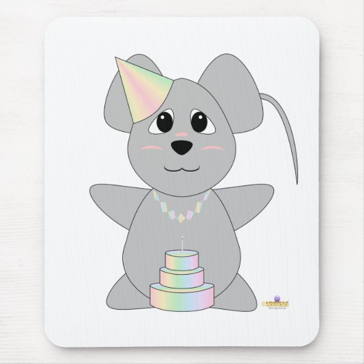 Tapis De Souris HuggablePastelBirthdayMouse (Devant)