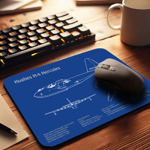 Tapis De Souris Hughes H-4 Hercules Oie d'épinette - Plans d'avion