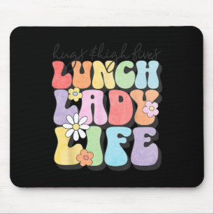 Tapis De Souris Hugs Amp; High Fives Lunch Lady Vibes School Appre