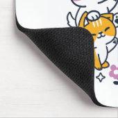 Tapis De Souris Hugs d'avril et nez mouillé - Cute chien et chat a (Coin)