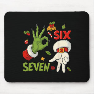 Tapis De Souris Hugvyn drôle six sept mème Noël Santa citation