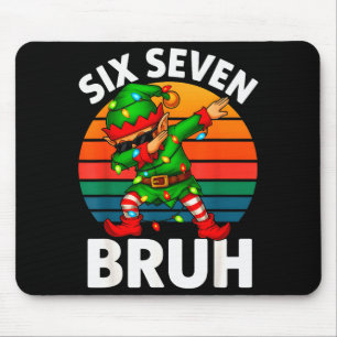 Tapis De Souris Hugvyn Six Seven 6 7 Mème Elfe Dabbing Joyeux Noël