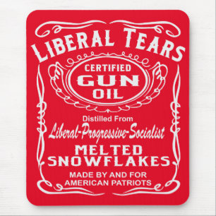 Tapis De Souris Huile d'arme à feu certifiée par larmes de libé