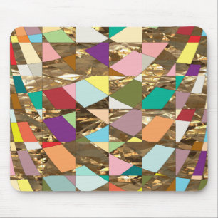 Tapis De Souris Huile d'or couleur Abstraite