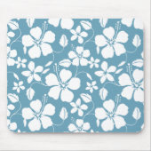 TAPIS DE SOURIS HULA HAÏIENNE (HIBISCUS) ESCLAT BLEU (Devant)