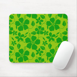 TAPIS DE SOURIS HULA HAWAIEN (HIBISCUS) CITRON VERT