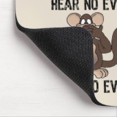 Tapis De Souris Humeur sage de singes (Coin)