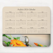 Tapis De Souris Hummingbird on an Orange Flower – 2026 Calendar (Devant)