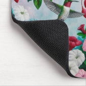 Tapis De Souris Hummingbirds à Fuchsia Flower Garden (Coin)