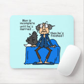 Tapis De Souris Humour alors fini inachevé de mariage (Avec souris)