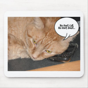 Tapis De Souris Humour de chat Tabby Orange/Téléphone cellulaire