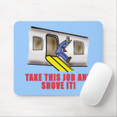Tapis De Souris Humour de descendeur de secours de steward (Avec souris)
